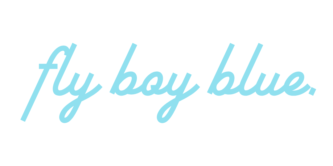 Quick, Consistent, Delicious, Coffee. fly boy blue.